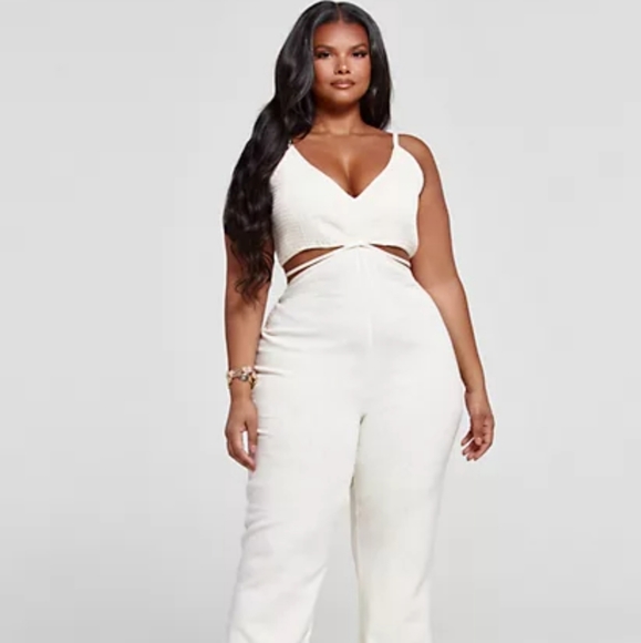 Fashion to Figure Pants - Sleeveless Cutout Jumpsuit Fashion to figure